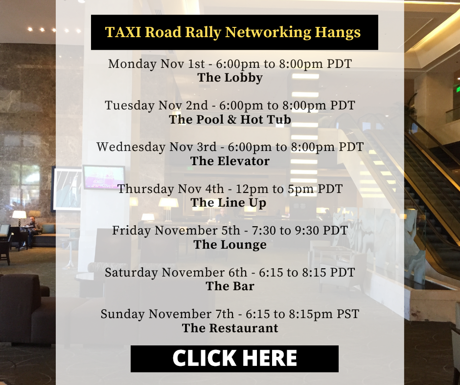 Download our TAXI Road Rally Networking Hangs Schedule