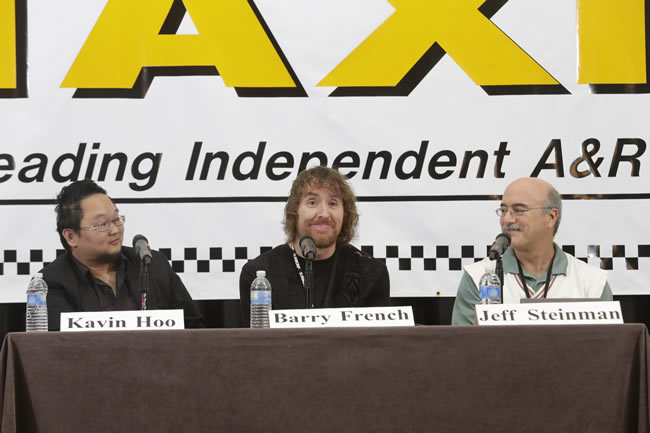 World-Class Experts Kavin Hoo, Barry French, and Jeff Steinman giving some great music production tips on how to best use Virtual Instruments and Sample Libraries at the TAXI Road Rally.