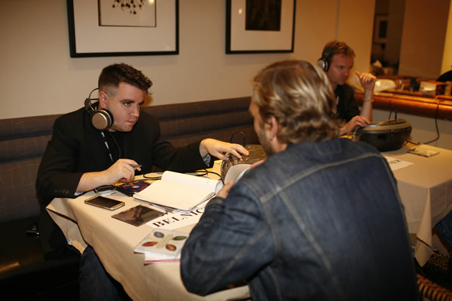 Jake Belnick from Extreme Music Library gives some advice to a TAXI member during the One-to-One Mentor session.