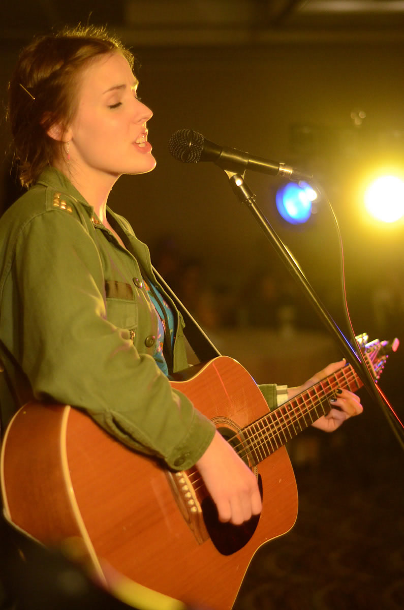 TAXI member Briagha McTavish gives a great, heartfelt performance during one of the Road Rally's nightly Open Mics.