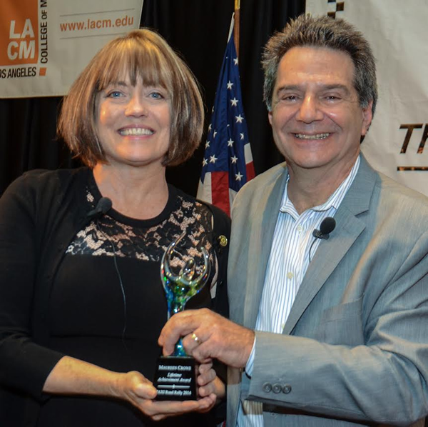 Michael Laskow presents Maureen Crowe with her well deserved Lifetime Achievement Award at TAXI's Road Rally.