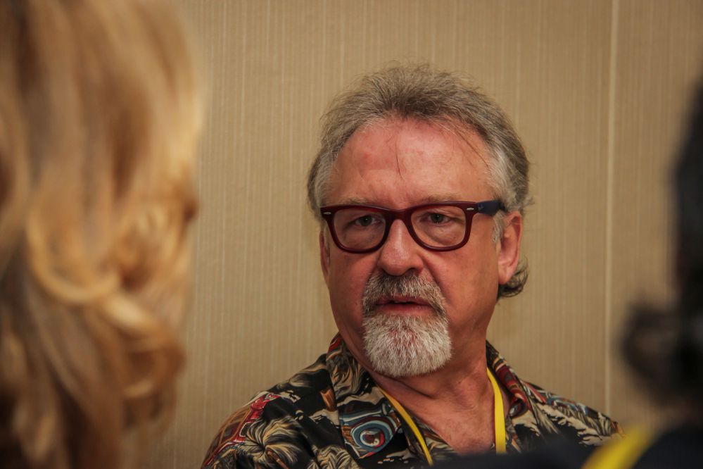 Music Library owner Chas Ferry (CEO, HollywoodTrax) listens very intently while a TAXI member asks a question during the Mentor Lunch.