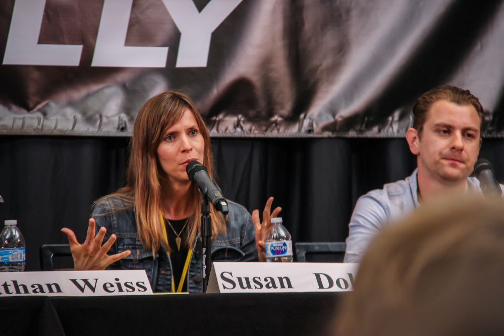 Music Supervisor Susan Dolan answers a TAXI member’s question while fellow panelist Jacob Nathan (A&R Head, Fervor Records/Music Supervisor) looks like he’s got something he’d like to add as well.