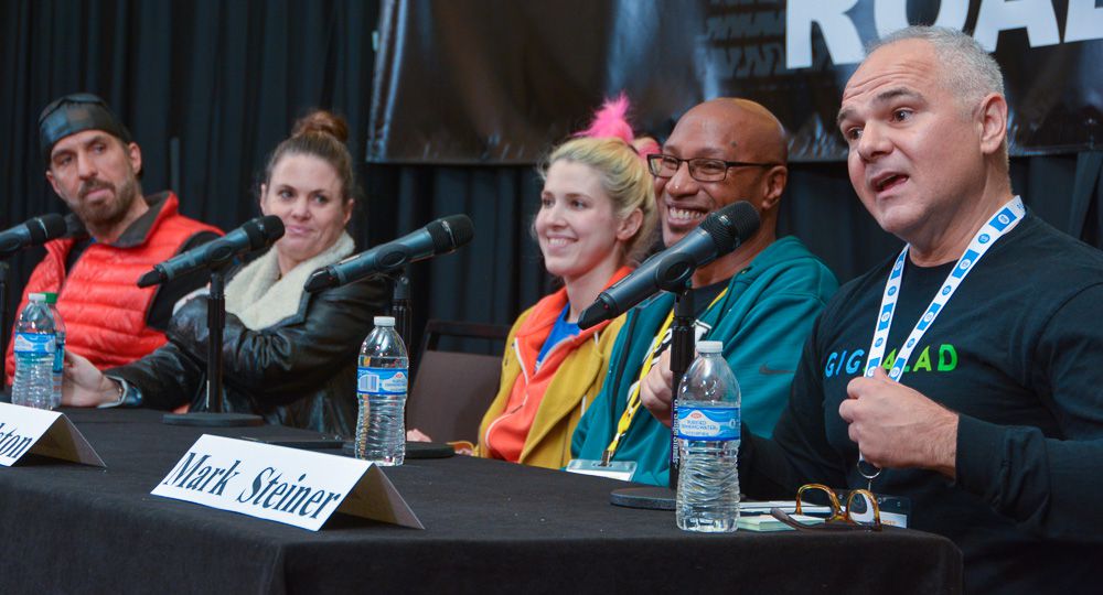 (left to right) Bobby Borg (Author, Music Marketing For The DIY Musician), Gilli Moon (President, Songsalive!), Aventurina King (singer/songwriter/producer), Sydney Alston (Disk Makers), and Mark Steiner (CEO, GigSalad) complimented each other’s skill sets incredibly well on the Success Is No Accident panel.