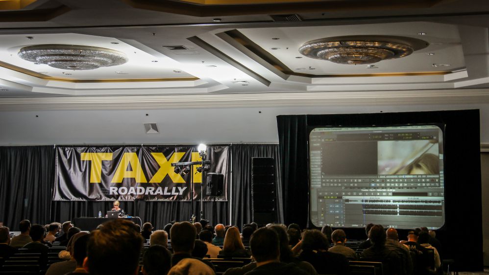 This is a great shot showing the detail our members were treated to by video editor Laurel Ostrander during her session in the Grand Ballroom called, How Video Editors choose and Use Music.