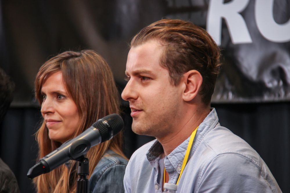 Music Supervisors Susan Dolan and Jacob Nathan listen intently to a member’s question during their panel at the 2017 TAXI Road Rally.