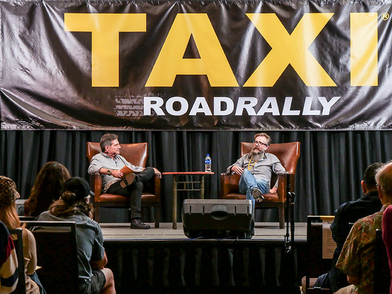 TAXI’s Michael Laskow interviews music for advertising expert/music supervisor, Karl Richter during the Which Music Gets Used for Advertising panel at TAXI’s 2018 Road Rally.