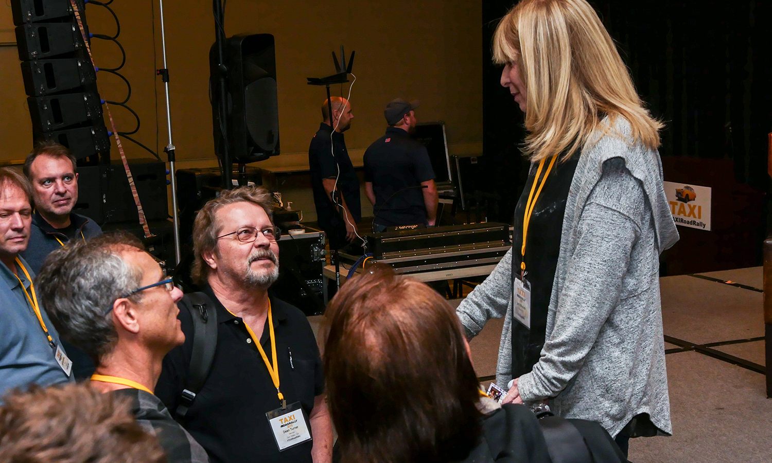 Beth Wernick taking time to meet some TAXI members after her panel.