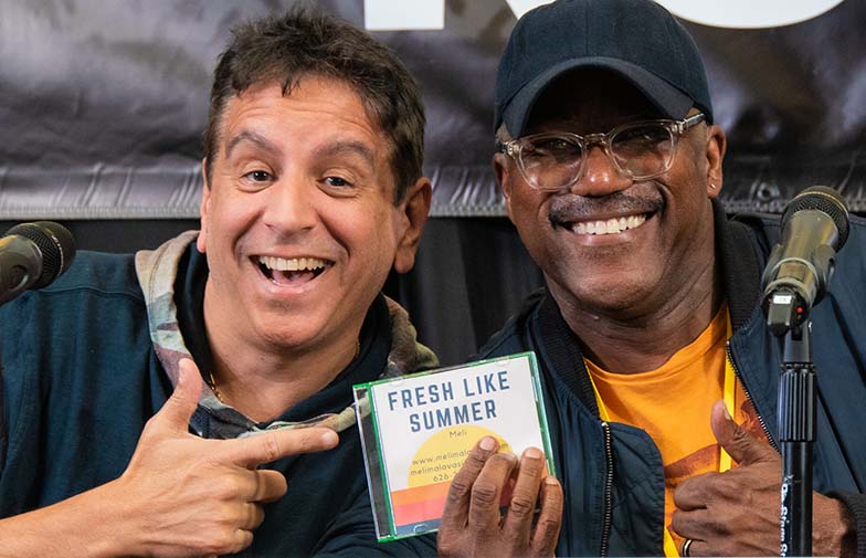 Rob Chiarelli (l100x Platinum, Grammy-Winning Producer, Mixer) and Ron Harris (A&R/Multi-Platinum Producer) were very happy to get their hands on a copy of a song they thought was a hit during the Happy Ending Pitch Panel.
