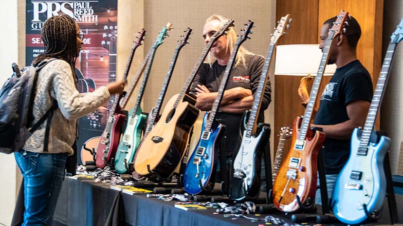 This TAXI Member clearly has great taste in guitars! These beauties from Paul Reed Smith got plenty of attention during the entire weekend. TAXI members got to play them at Open Mics and in the Jam Room.
