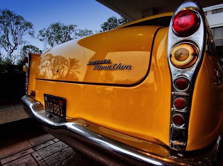 At the end of every TAXI Road Rally Photo Diary, we include a shot of our mascot, the 1968 Checker Marathon. This year is no different, except the reflection of the palm trees is in there to let you know that you missed an incredible weekend in California. We hope you join us next year!