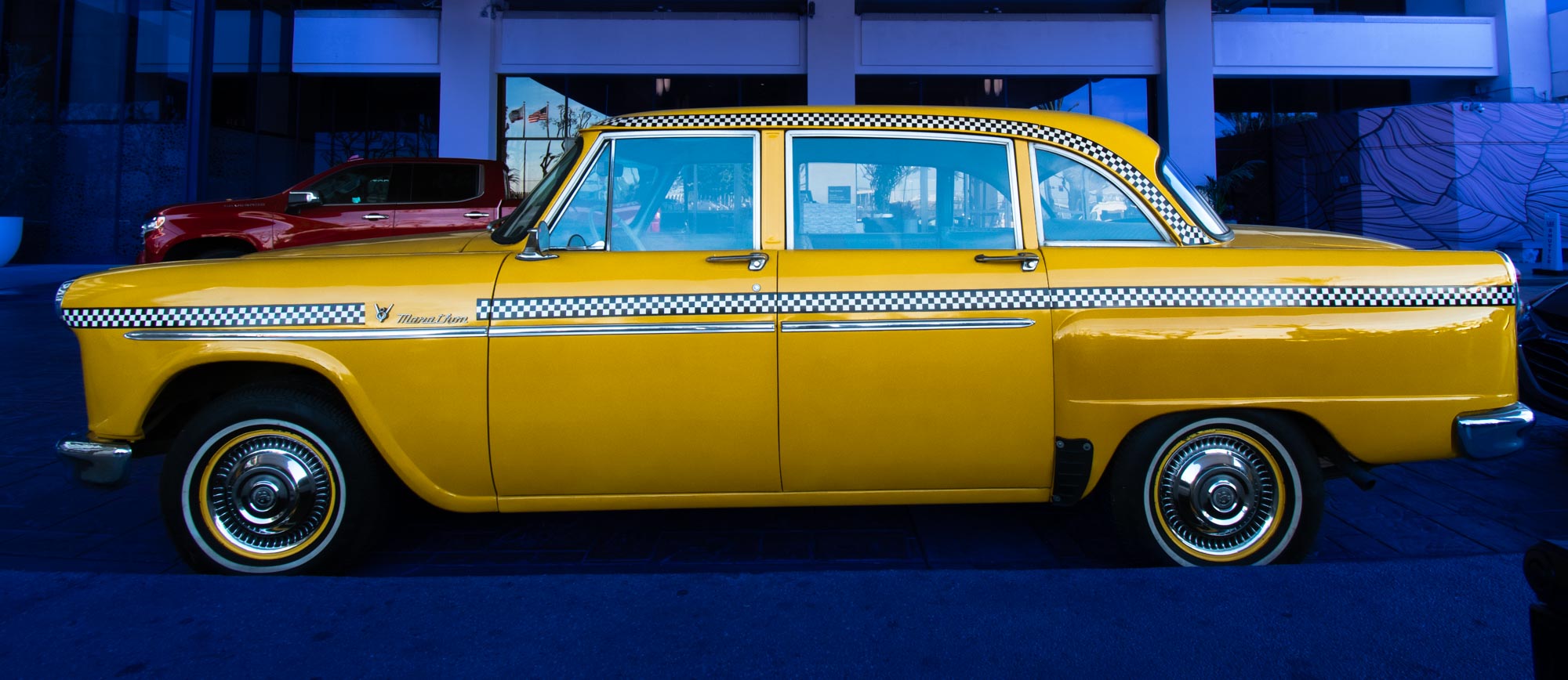 And finally, here’s our mascot (yes, we own it), a 1968 Checker Marathon. It’s got over 500,000 miles on it and is still running strong.