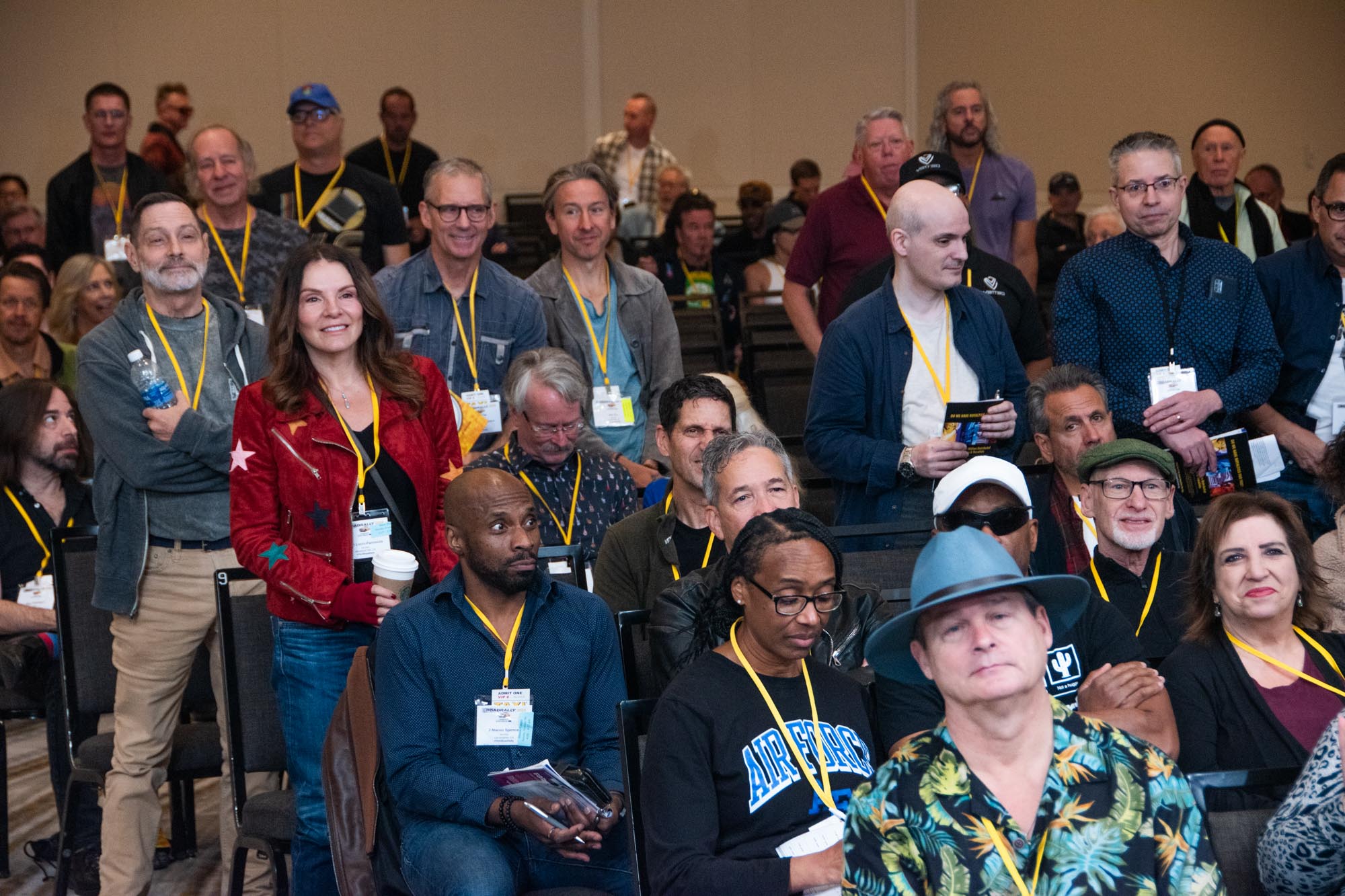 During one of the panels in the Ballroom, Michael asked members who have had TV or film placements through their TAXI memberships to stand up. Look at the percentage of members standing in just this one little section of the audience!