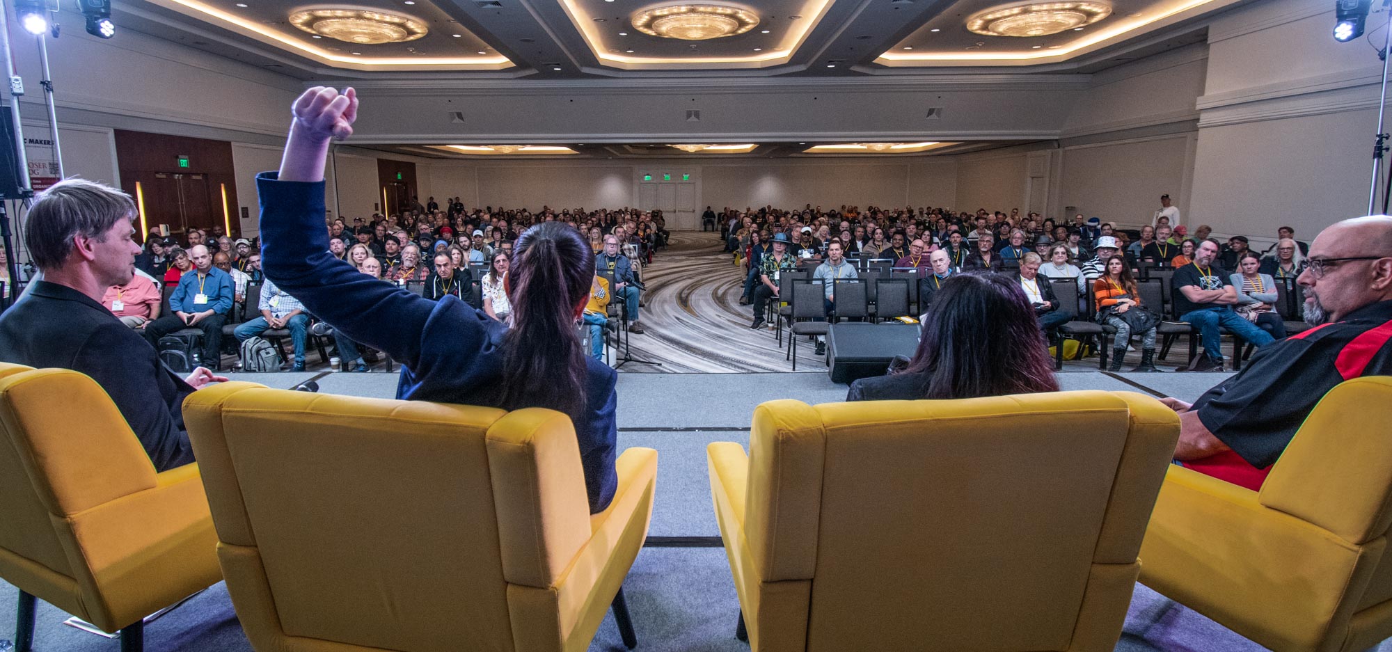 If you’ve ever wondered what it’s like to be the Road Rally photographer sneaking a shot from behind the curtain—only to have a panelist point you out during the Keynote Panel—this is what it looks like!