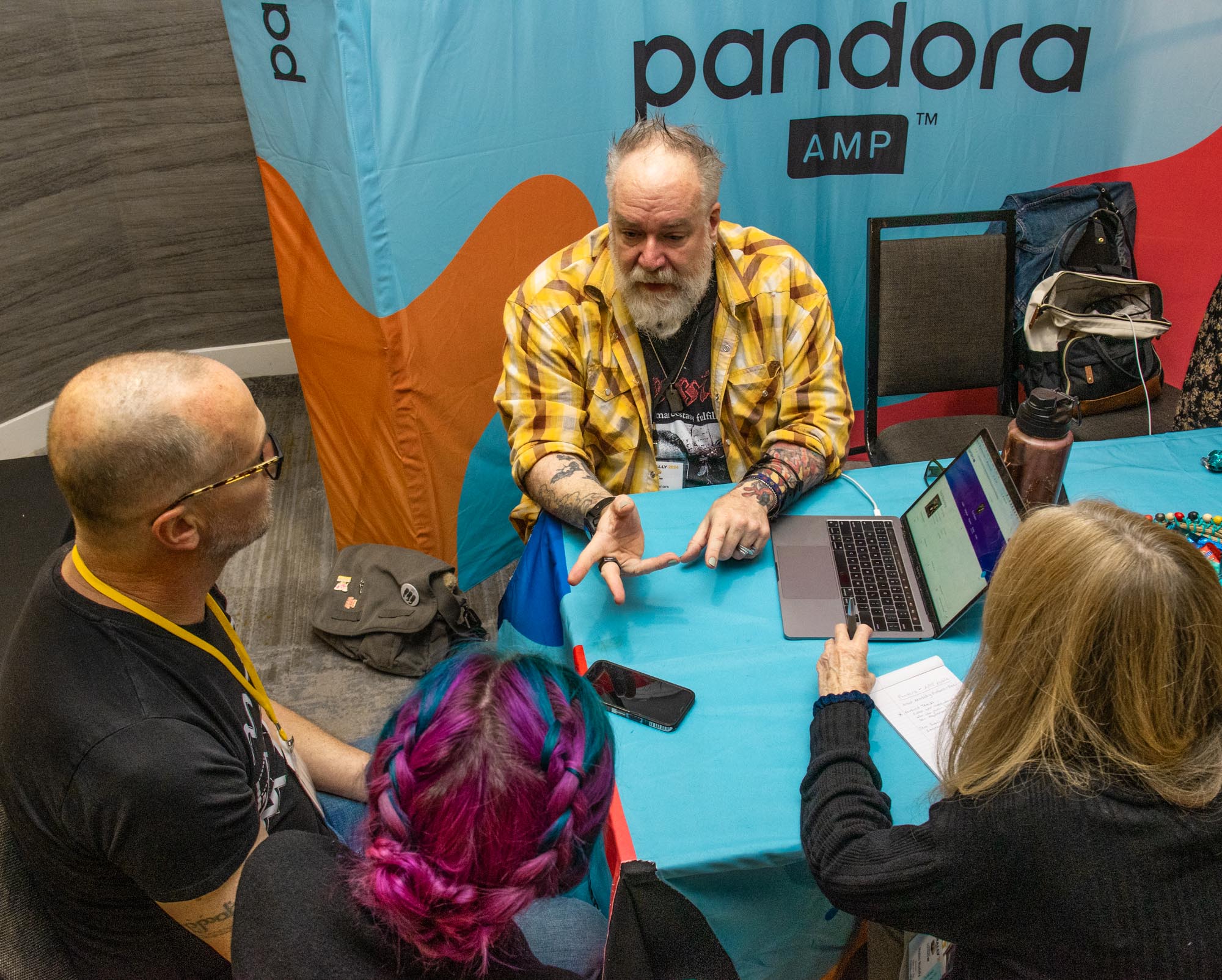 The Pandora AMP sponsor booth was always busy—and colorful, we might add!